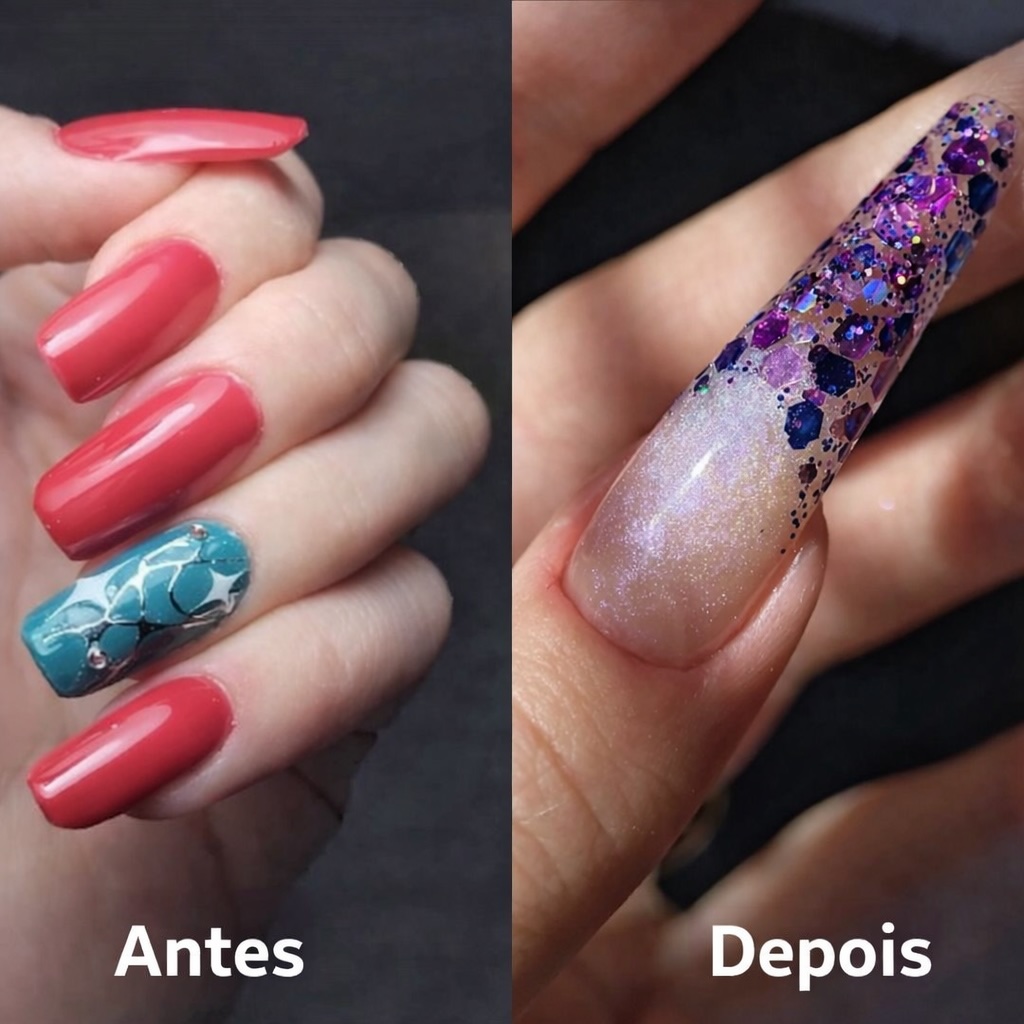 Antes e depois mostrado no testemunho de Camila T.